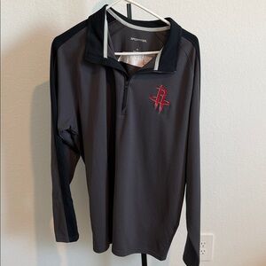 Rockets Sport-Tek Performance Quarter-Zip Charcoal Athletic Top